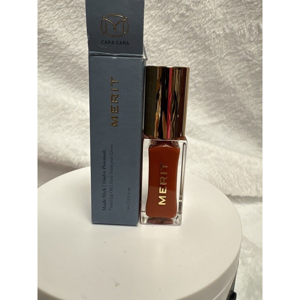 Merit Shade Slick Tinted Lip Oil Cara Cara Orange 7ml 0.23oz Clean Beauty